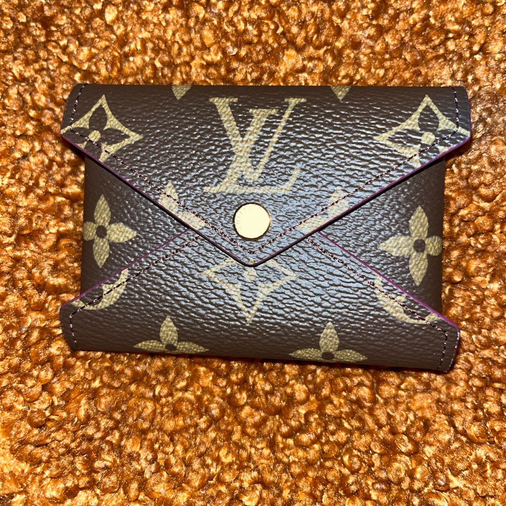 Louis Vuitton Brown & Pink Monogram Kirigami Card Holder